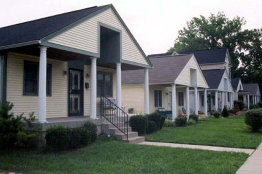 Row of homes from Project Rebound